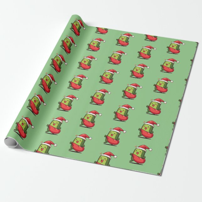 Funny Christmas Pickle Geschenkpapier (Ungerollt)