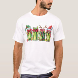 Funny Christmas Pickle, Retro Dosen Lover T-Shirt