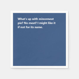 Funny Christmas Pie Gedicht Bold Blue Serviette