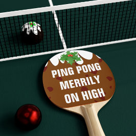Funny Christmas Plum Pudding Ping Pong Paddle Padd Tischtennis Schläger