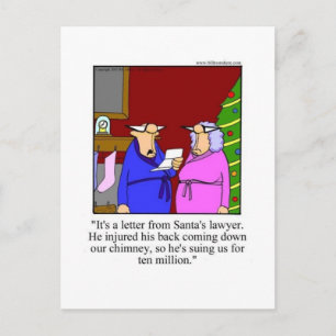 Funny Christmas Postcard Feiertagspostkarte