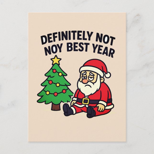 funny Christmas Postcard Postkarte (Vorderseite)