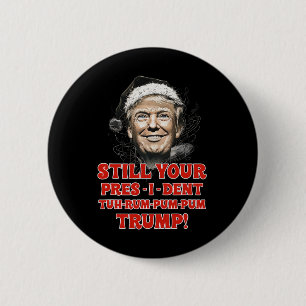 Funny Christmas Präsident Trump Pajamas Ugly Chris Button