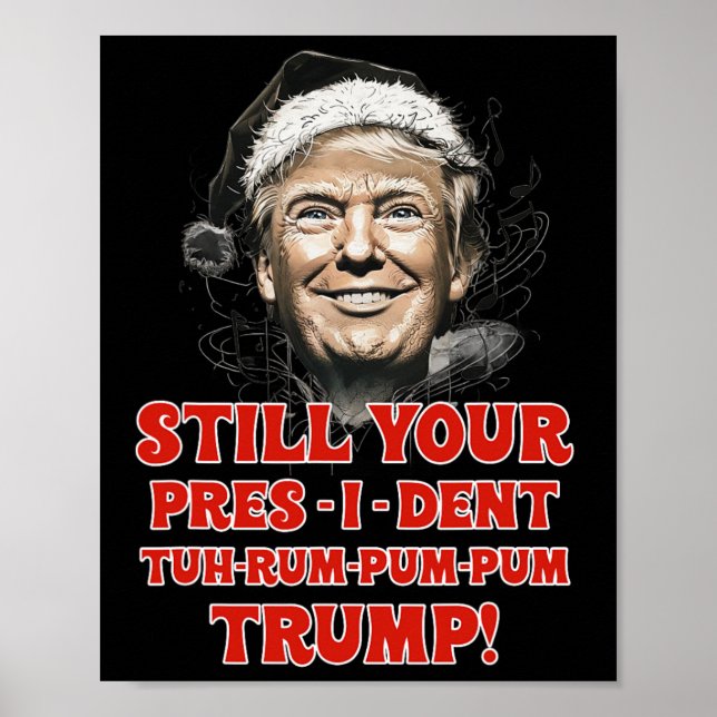 Funny Christmas Präsident Trump Pajamas Ugly Chris Poster (Vorne)