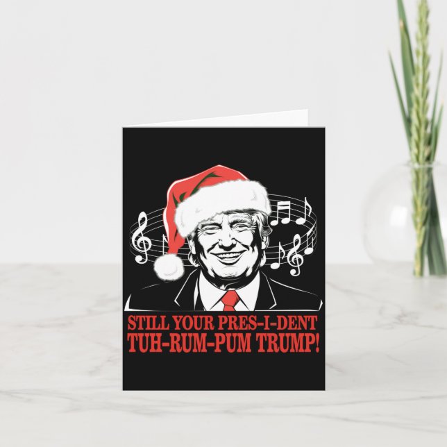 Funny Christmas President Trump Pajamas Ugly Xmas  Karte (Vorderseite)