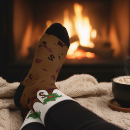 Funny Christmas Pudding Custom Holiday Socks Socken