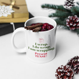 Funny Christmas Puff | Grammatischer Spaß Kaffeetasse