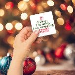 Funny Christmas Puff | Holiday Grammar Spaß Quadratischer Aufkleber<br><div class="desc">Funny Christmas Puff | Holiday Grammar Spaß Stickers - Spaß für Lehrer,  Schulmädchen oder einfach nur Ihren Lieblings-Grammatikfan! Feierlicher rot-grüner Text mit einem lustigen Weihnachtspuff!</div>