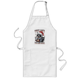 Funny Christmas Raccoon Apron Lange Schürze