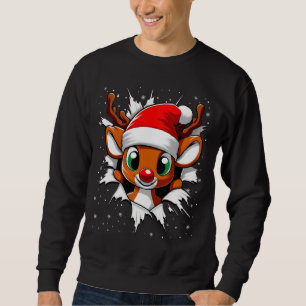 Funny Christmas Reindeer Rudolph Sweatshirt