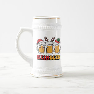 Funny Christmas Reinword Kunst trinken Bierglas