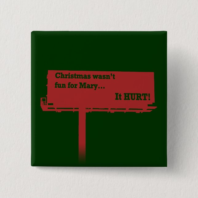 Funny Christmas Reklametafel Button (Vorderseite)