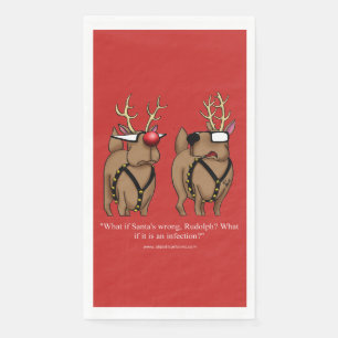 Funny Christmas Rentier Gasttuch Napkins Serviette