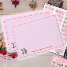 Funny Christmas Rentiers Pink Envelope