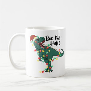 Funny Christmas Rex The Halls T-rex Kaffeetasse