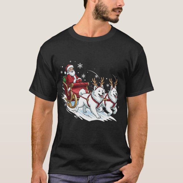 Funny Christmas Samoyed Dogs Lover Xmas T-Shirt (Vorderseite)