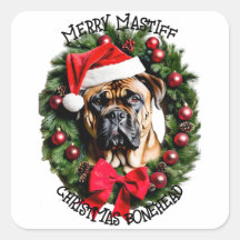 Funny Christmas Santa Bull Mastiff Custom Personal
