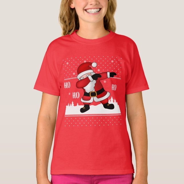 Funny Christmas Santa Dabbing T - Shirt (Vorderseite)