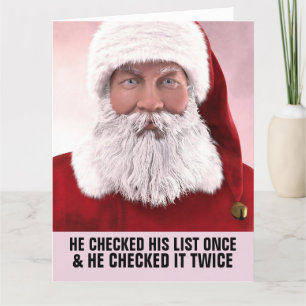 FUNNY CHRISTMAS SANTA GREETING CARD DANKESKARTE