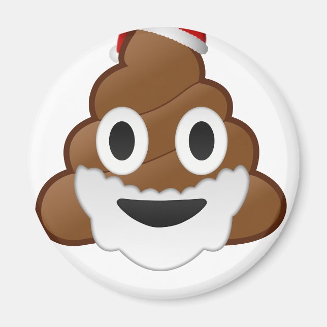 Funny Christmas Santa Kack Emoji Magnet (Vorne)