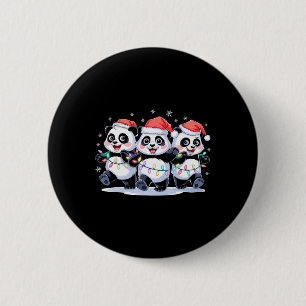 Funny Christmas Santa Reindeer Niedlich Panda Sant Button