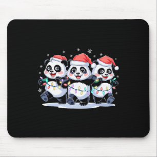 Funny Christmas Santa Reindeer Niedlich Panda Sant Mousepad