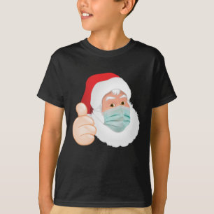 FUNNY CHRISTMAS SANTA TRAGEN MASK KIDS T - SHIRT