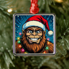 Funny Christmas Sasquatch Bigfoots Ornament Aus Metall