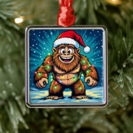 Funny Christmas Sasquatch Bigfoots Ornament Aus Metall