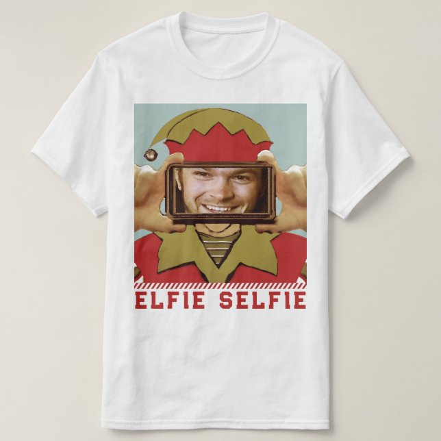 Funny Christmas Selfie T-Shirt (Design vorne)