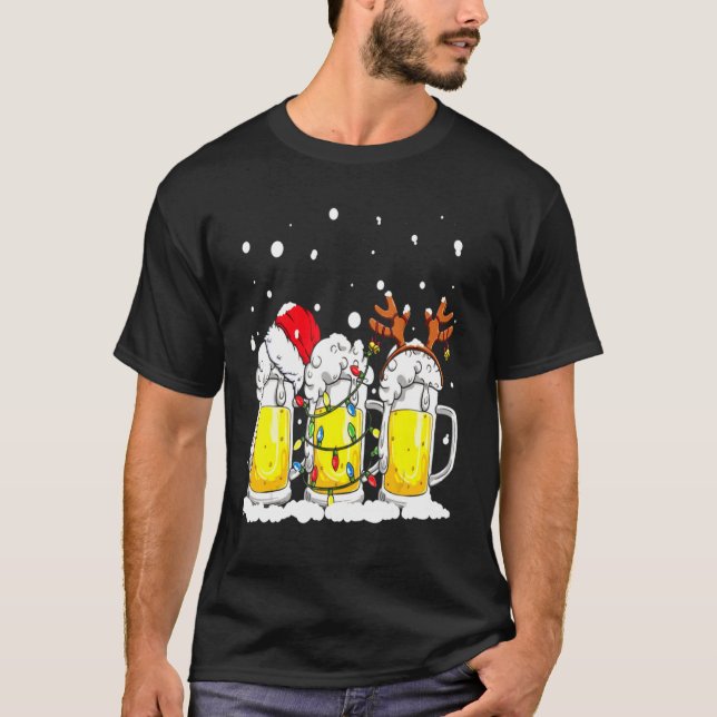 FUNNY CHRISTMAS SHIRT. BIERJAGD, NICHT WIE DEINE T-Shirt (Vorderseite)