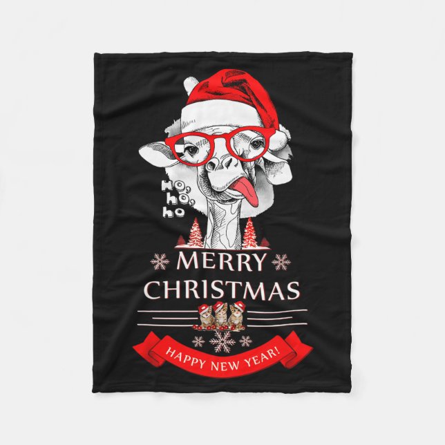 Funny Christmas Shirt Christmas Ho-ho-ho  Fleecedecke (Vorderseite)