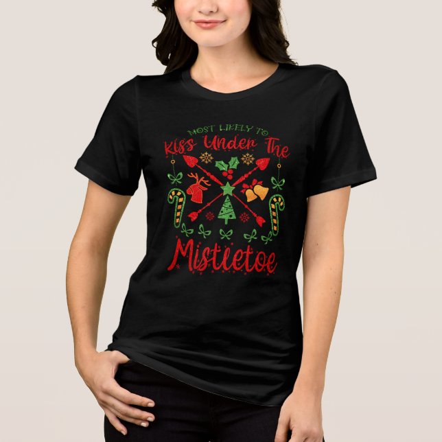Funny Christmas Shirt mit Mistleton (Vorderseite)
