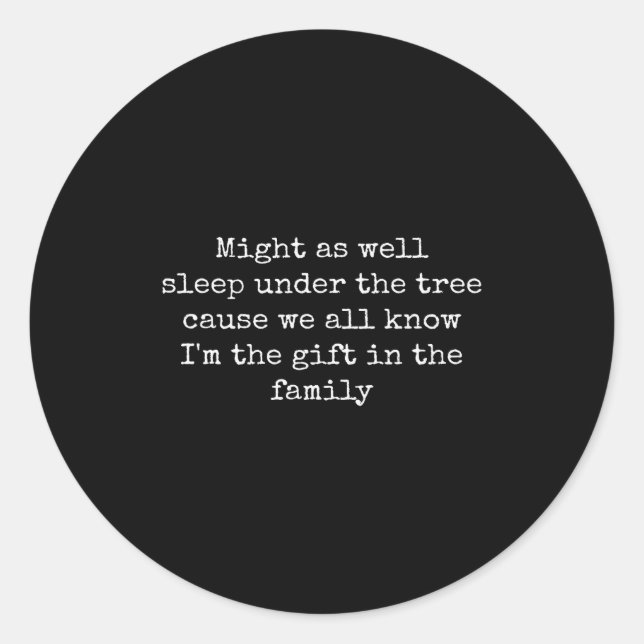 Funny Christmas Shirts Men Women Kids Tee Christma Runder Aufkleber (Vorderseite)