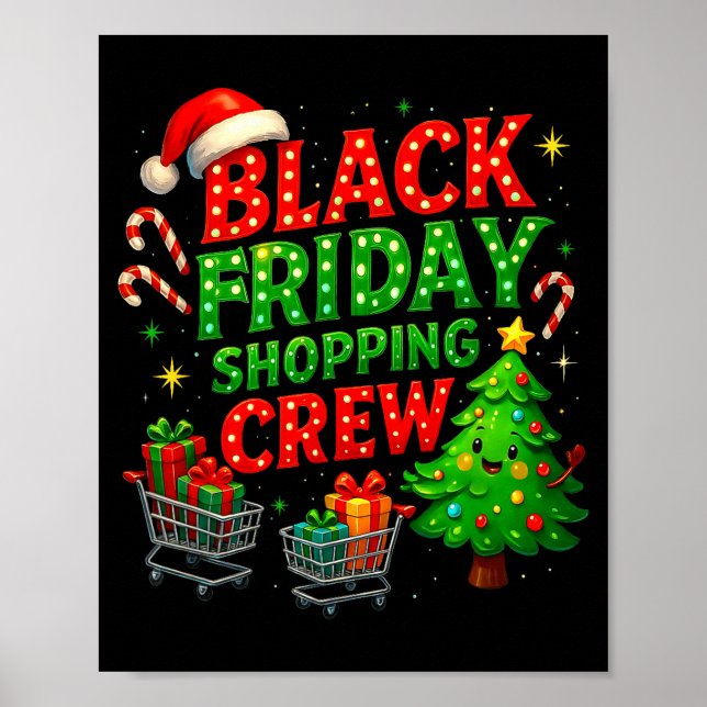 Funny Christmas Shopng Crew  Poster (Vorne)