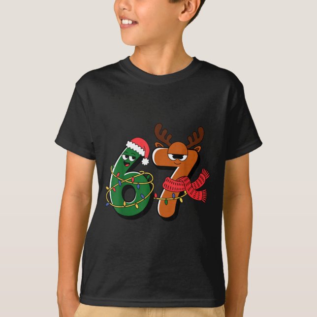 Funny Christmas Six Seven 67 Meme 6 7, Holiday Paj T-Shirt (Vorderseite)