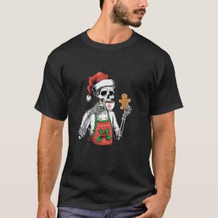 Funny Christmas Skeleton Koch Gingerbread Man Coff T-Shirt