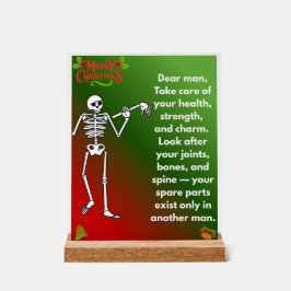 Funny Christmas Skeleton Wishes for man Acrylschild
