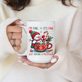 Funny Christmas Snowman Coffee Mug Kaffeetasse