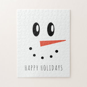 Funny Christmas Snowman Face Puzzle