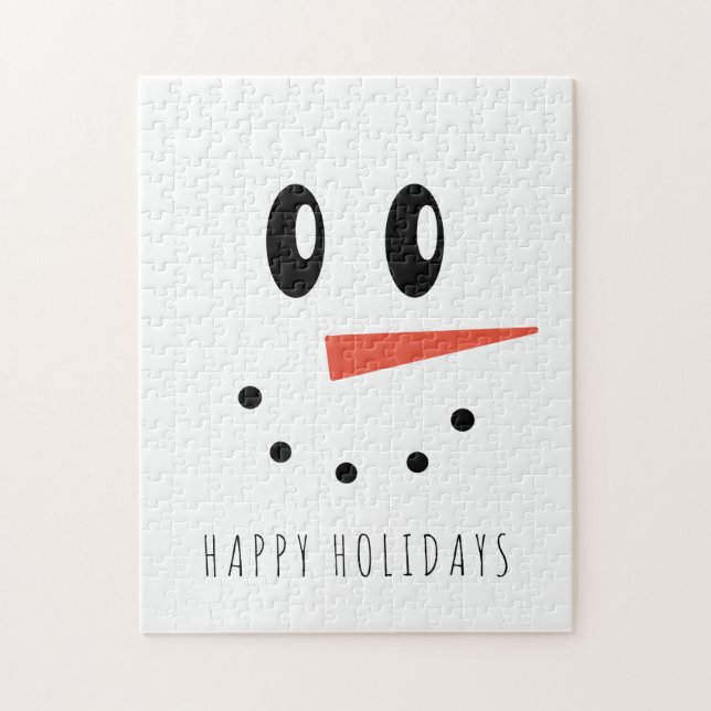 Funny Christmas Snowman Face Puzzle (Vertikal)