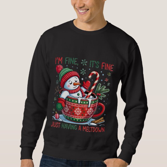 Funny Christmas Snowman Sweatshirt (Vorderseite)