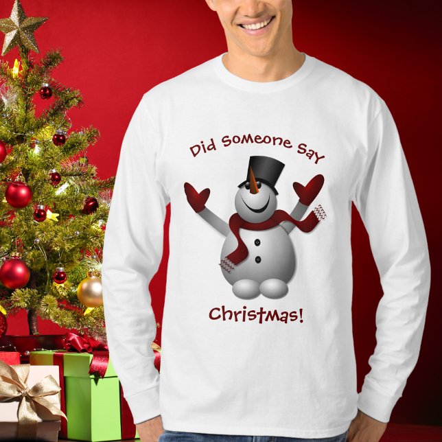 Funny Christmas Snowman T - Shirt (Funny Christmas Snowman T-Shirt)
