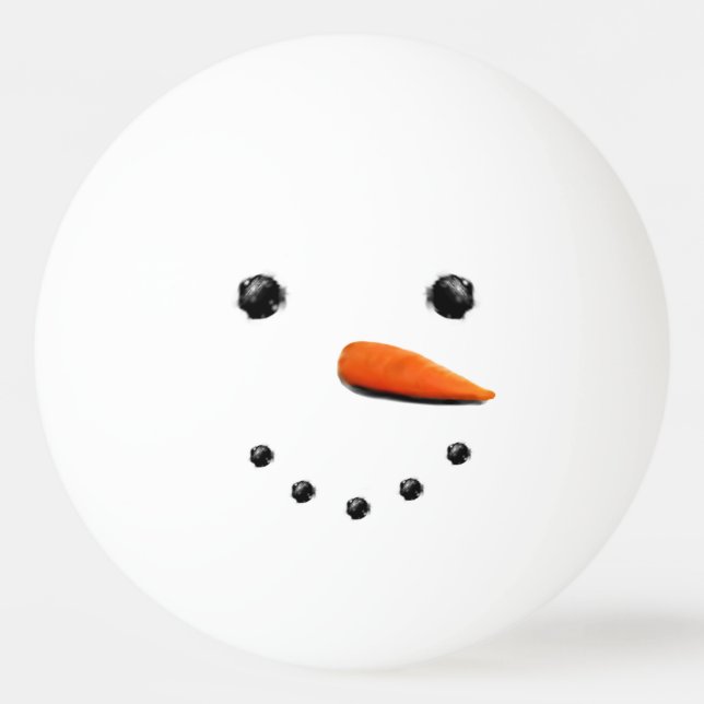Funny Christmas Snowman Tischtennisball (Vorderseite)