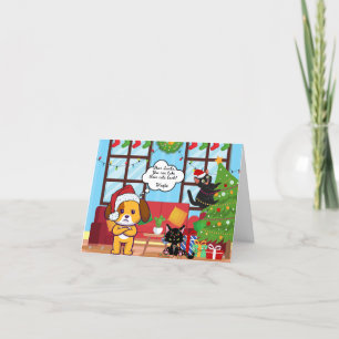 Funny Christmas Spaß Bah Hum Dog Feiertagskarte