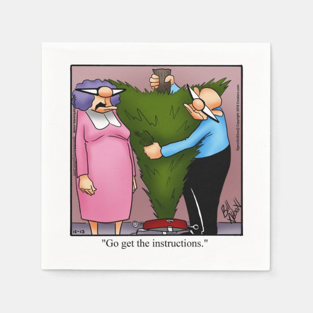 Funny Christmas Spaß Napkins Serviette (Vorderseite)