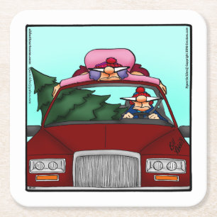 Funny Christmas Spaß Paper Untersetzer