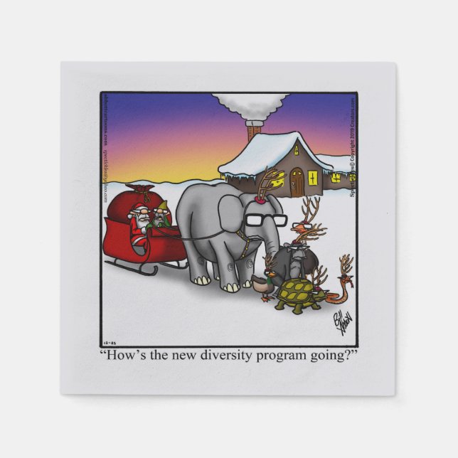 Funny Christmas Spaß Party Napkins Serviette (Vorderseite)