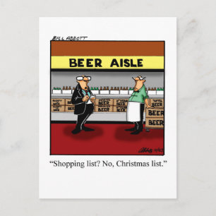 Funny Christmas Spaß Postcard Feiertagspostkarte
