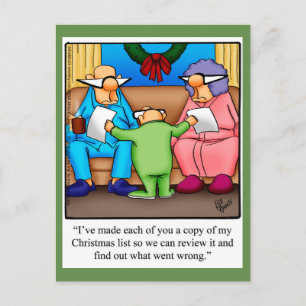 Funny Christmas Spaß Postcard Feiertagspostkarte